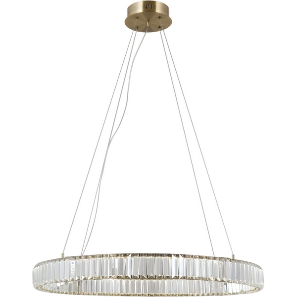Подвесная люстра хрустальная светодиодная с пультом Moderli Asti V10731-PL-99868 кольцо