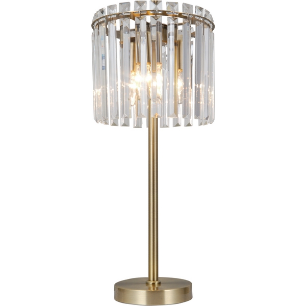 Настольная хрустальная лампа с выключателем Moderli Levi V10762-3T-84369