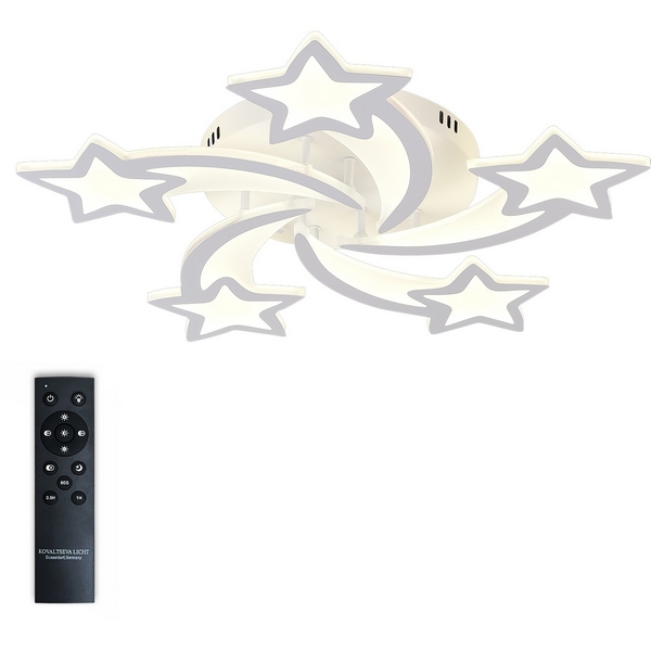 Потолочная люстра светодиодная с ПДУ, регулировка яркости цветовой температуры ночной режим таймер Natali Kovaltseva INNOVATION STYLE 83018