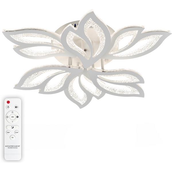 Потолочная люстра светодиодная с пультом ДУ Natali Kovaltseva Simply LED LAMPS 81424-18373 120W, белый, LED