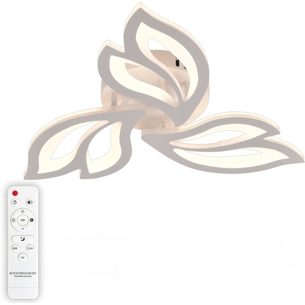 Потолочная люстра светодиодная с пультом ДУ Natali Kovaltseva Simply LED LAMPS 81426-23905 80W, белый, LED