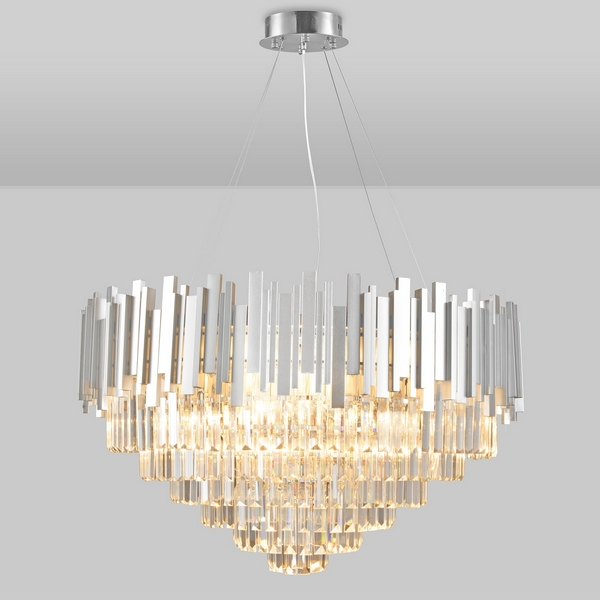 Подвесная каскадная люстра Natali Kovaltseva Vertigo VERTIGO 81440/12C SILVER-58754