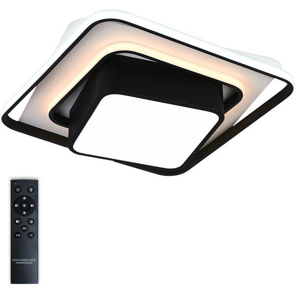 Потолочная люстра светодиодная с ПДУ, регулировка яркости цветовой температуры, ночной режим таймер Natali Kovaltseva 81038 81038/4C-58754