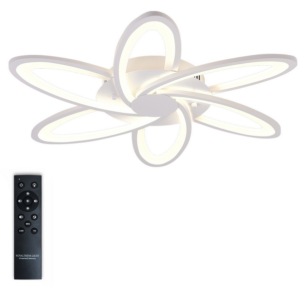 Потолочная люстра светодиодная с ПДУ, регулировкой яркости цветовой температуры ночной режим таймер HIGH-TECH LAMPS 82008 Natali Kovaltseva LED