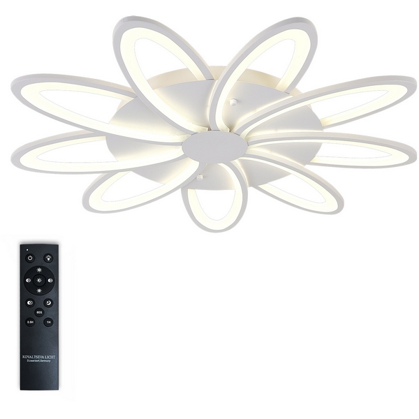 Потолочная люстра светодиодная с ПДУ, регулировкой яркости цветовой температуры ночной режим таймер HIGH-TECH LAMPS 82009 Natali Kovaltseva LED