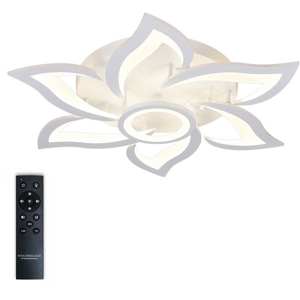 Потолочная люстра светодиодная с ПДУ, регулировкой цветовой температуры яркости ночным режимом HIGH-TECH LAMPS 82020 Natali Kovaltseva Led