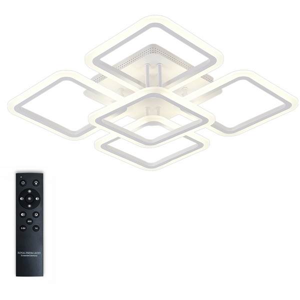 Потолочная люстра светодиодная с ПДУ, регулировкой цветовой температуры яркости ночным режимом таймером HIGH-TECH LAMPS 82022 Natali Kovaltseva Led