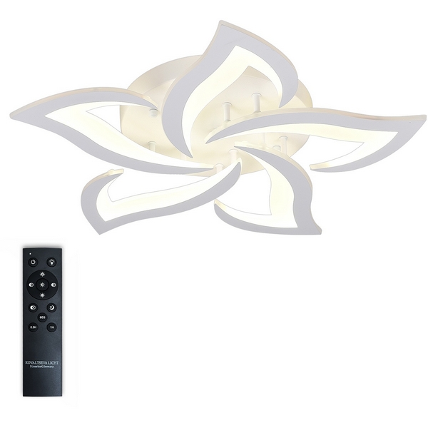 Потолочная люстра светодиодная с ПДУ, регулировкой цветовой температуры яркости таймер ночной режим 83002 Natali Kovaltseva Led INNOVATION STYLE