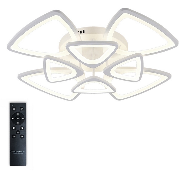 Потолочная люстра светодиодная с ПДУ, регулировкой яркости цветовой температуры ночной режим таймер 83038 Natali Kovaltseva INNOVATION STYLE