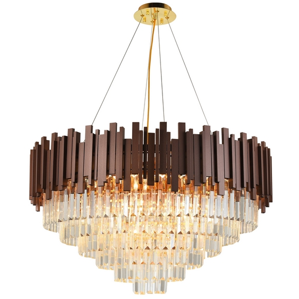 Подвесная каскадная люстра хрустальная 81439/12C Natali Kovaltseva Vertigo COBALT