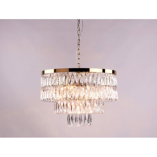 Подвесная люстра хрустальная Newport 10120 10125+5/C gold-90359