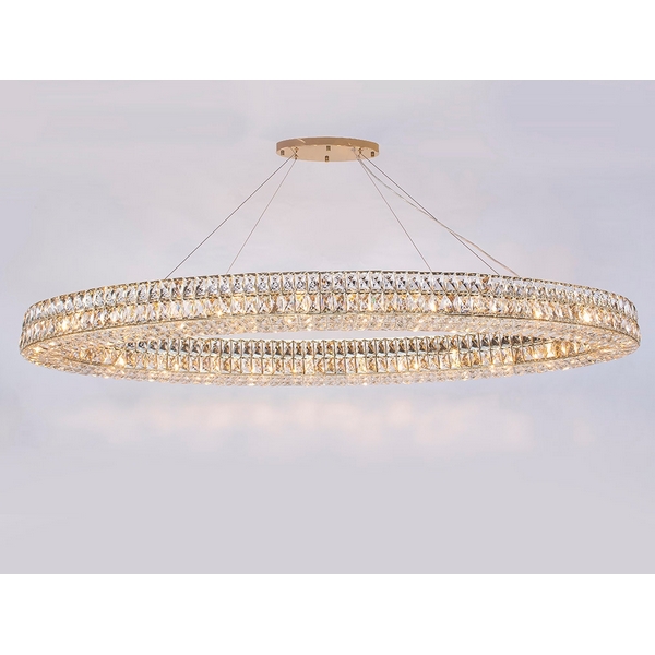 Подвесная люстра хрустальная Newport 10120 10127+21/S gold кольцо