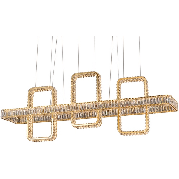 Большой подвесной светильник хрустальный светодиодный 8233+1/S gold NEW-78247 Newport 8230