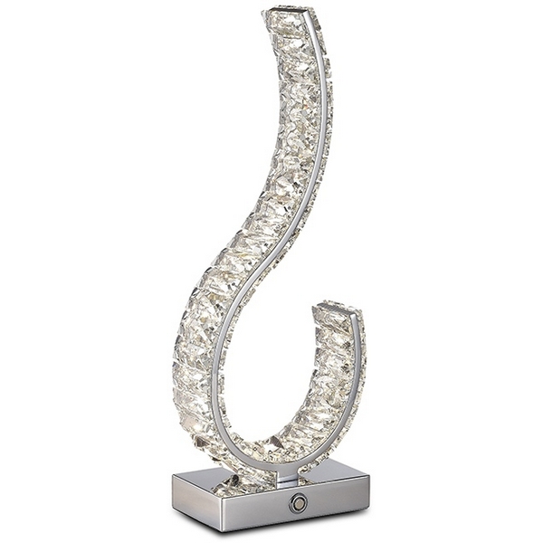 Настольная лампа хрустальная светодиодная Newport 8240 8240/T chrome-37241