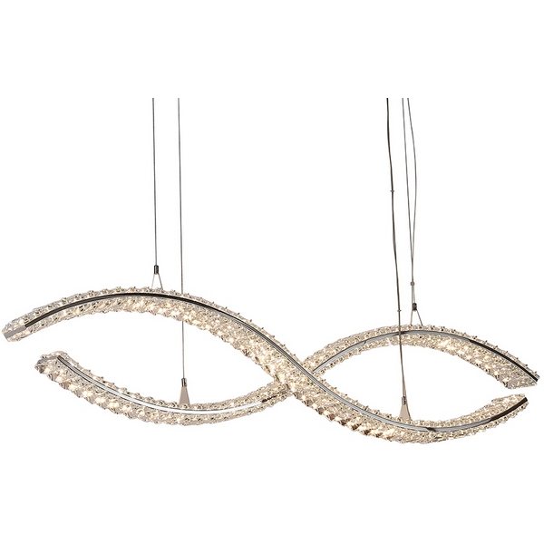 Большой подвесной светильник хрустальный светодиодный 8242/110 chrome-76685 Newport 8240