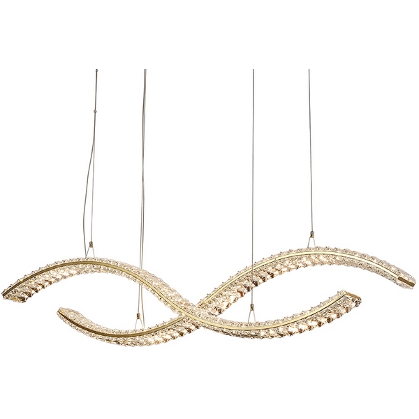 Большой подвесной светильник хрустальный светодиодный 8242/110 gold Newport 8240