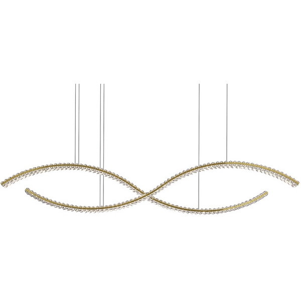 Большой подвесной светильник хрустальный светодиодный 8242/160 gold-72243 Newport 8240