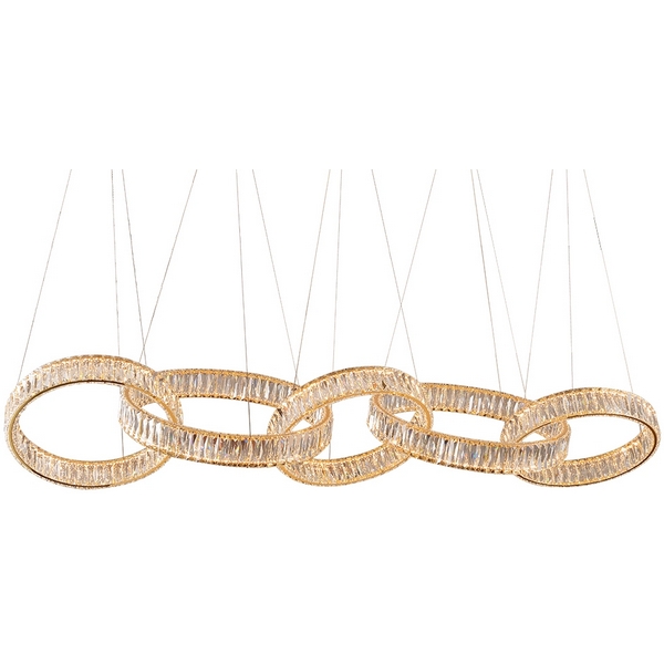 Большой подвесной светильник хрустальный светодиодный 8245/S gold NEW-76685 Newport 8240