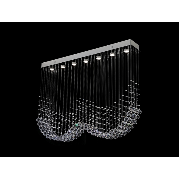 Потолочная люстра хрустальная Newport 8400 8407/PL chrome-34107 с подвесками