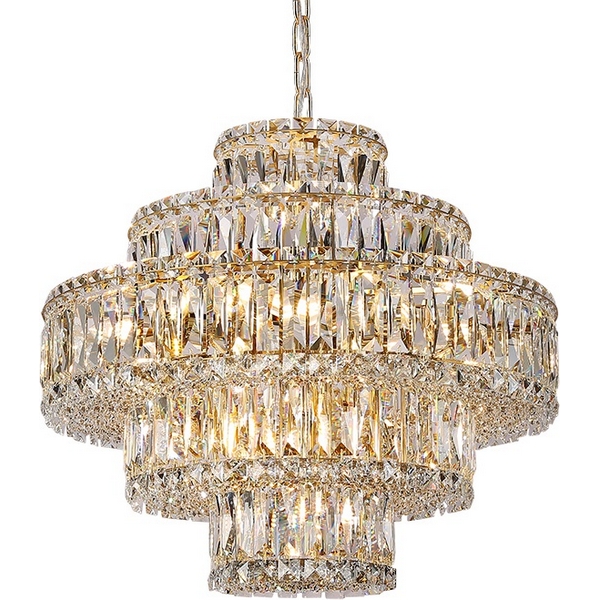 Подвесная люстра хрустальная Newport 8450 8459+6/C gold-69406