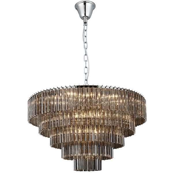 Люстра каскадная подвесная 8708+17/C fume-28207 Newport 8700