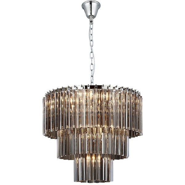 Люстра каскадная подвесная 8708+2/C fume-69406 Newport 8700