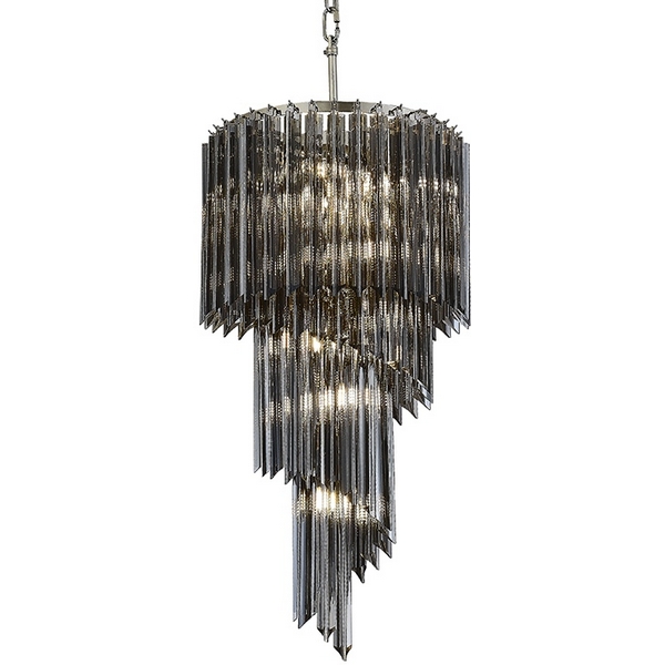 Подвесная люстра хрустальная Newport 8700 8711/S fume