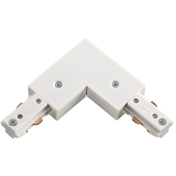 Соединитель с токопроводом L-образный для однофазного трехжильного шинопровода NT18 белый Novotech 135008-79401