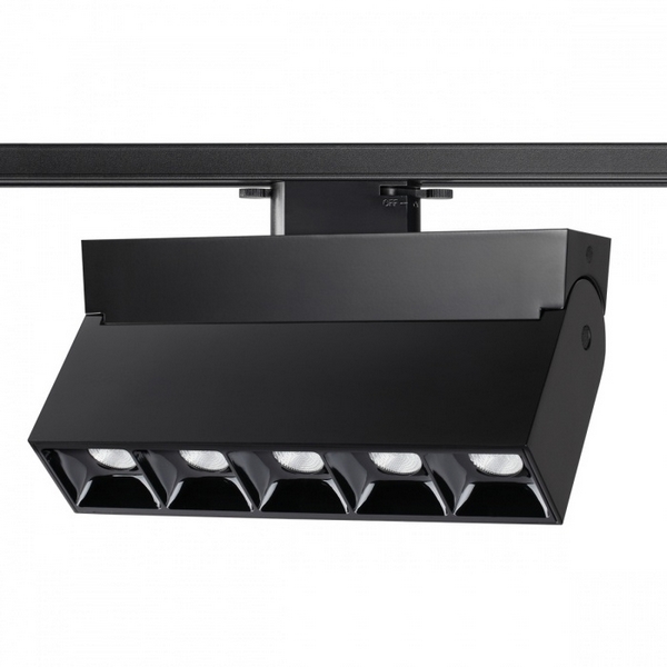 Cветильник светодиодный трековый однофазный трехжильный IP33 4000К 25W 110-265V NT19 черный Novotech Eos 358324-48986