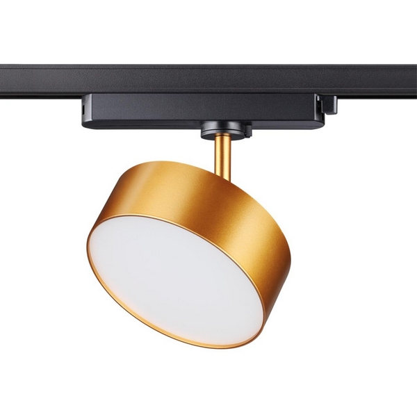 Cветильник светодиодный трековый однофазный трехжильный IP20 24W 4000K 2100Лм 100-265V NT21 092 матовое золото Novotech Prometa 358757-45894