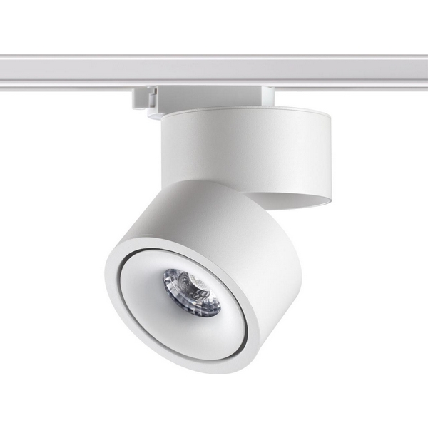 Cветильник светодиодный трековый однофазный трехжильный IP20 15W 4000K 1300Лм 100-265V NT21 093 белый Novotech Groda 358778-45894
