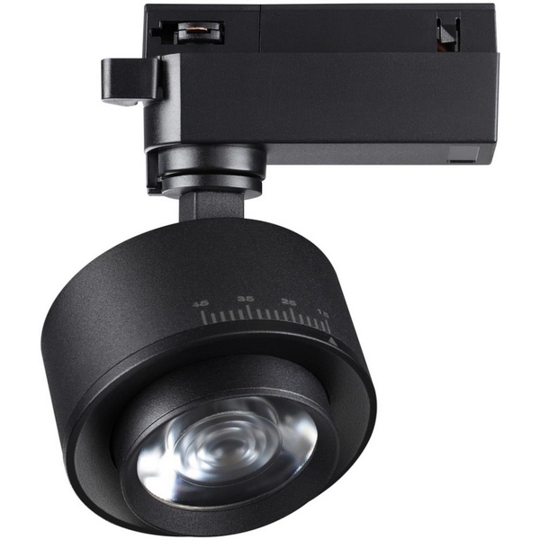 Cветильник светодиодный трековый однофазный трехжильный IP20 4000К 15W 220V NT22 082 черный Novotech Eddy 358942-05835