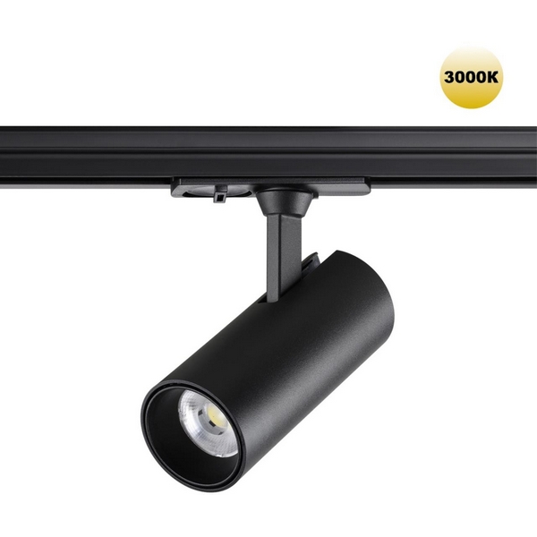 Светильник трековый однофазный трехжильный Novotech Selene 359153-46124 PORT черный IP20 LED 15W 220V 3000К 1440Лм