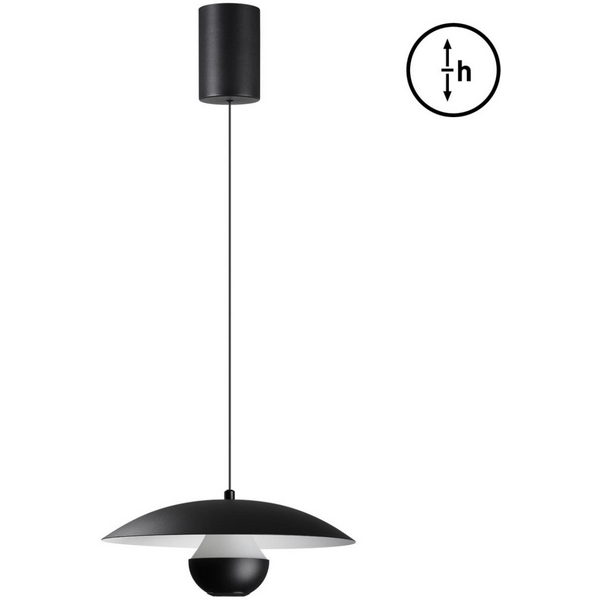 Светильник подвеснойс гибким неоном Novotech Iman 359336-48986 черный LED 4W вниз/3W вверх 760Лм 3000K 220V