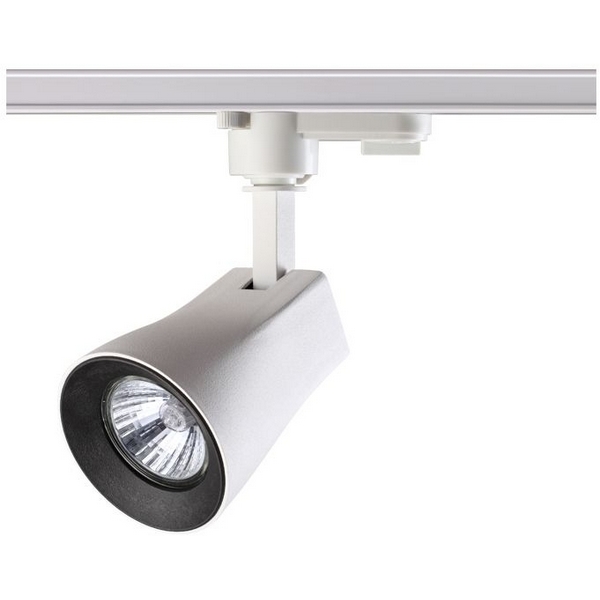 Светильник трековый однофазный трехжильный IP33 50W 110-265V NT18 белый/черный Novotech Pipe 370404-48986
