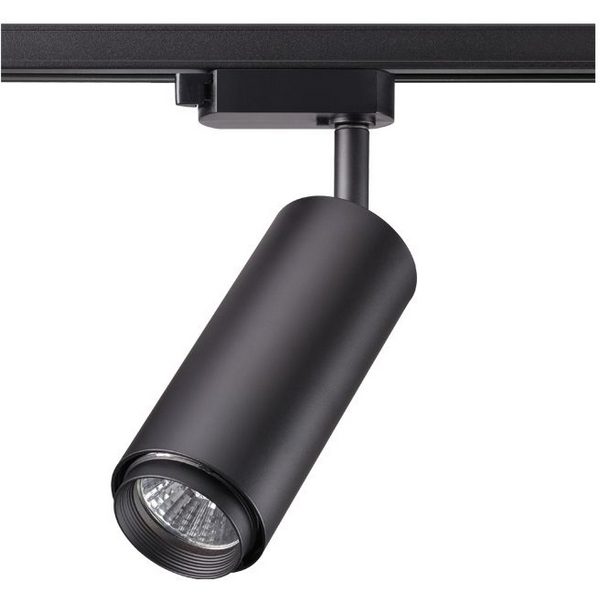 Светильник трековый однофазный трехжильный IP20 50W 220V NT19 черный Novotech Pipe 370414-48986