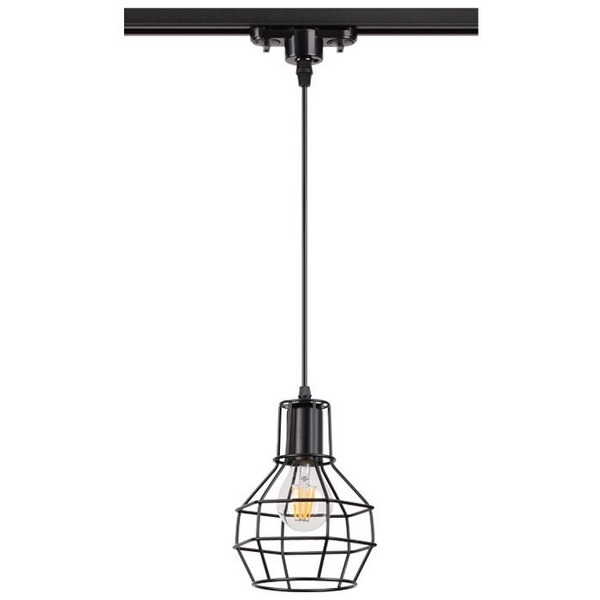 Светильник трековый однофазный трехжильный IP20 E27 50W 220V NT19 черный Novotech Zelle 370423-48986