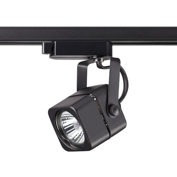 Светильник трековый однофазный трехжильный IP20 50W 220V NT19 черный Novotech Pipe 370429-48986