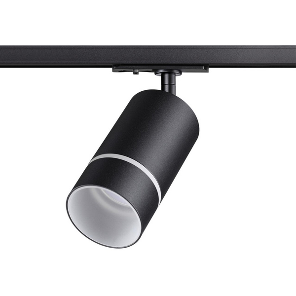 Светильник трековый однофазный трехжильный 220V IP20 9W 235V NT21 086 черный Novotech Elina 370777-62519