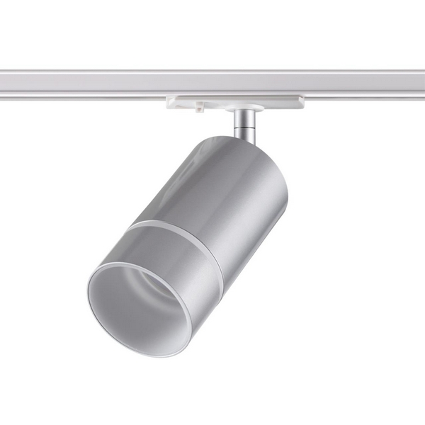 Светильник трековый однофазный трехжильный 220V IP20 9W 235V NT21 086 серебро Novotech Elina 370779-62519