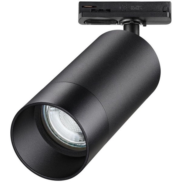 Светильник трековый однофазный двухжильный IP20 9W 220V NT22 068 черный Novotech Slim 370861-05835