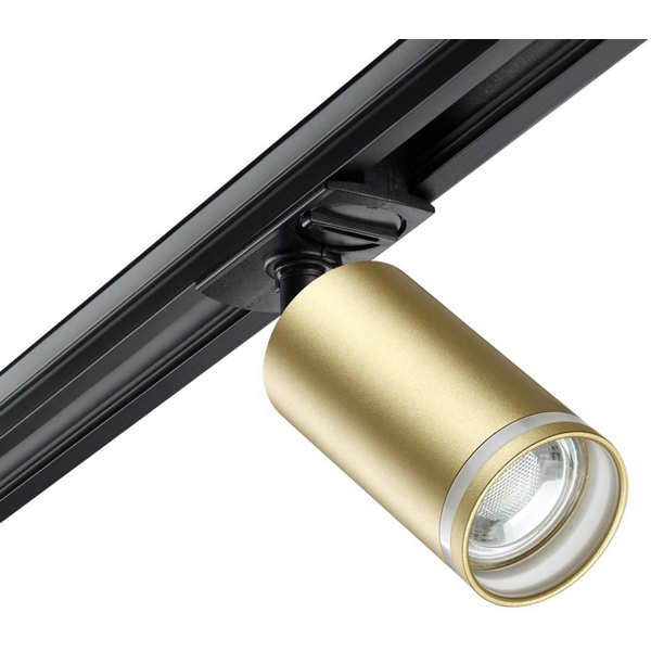 Светильник трековый однофазный двухжильный IP20 9W 220V NT22 068 матовое золото Novotech Ular 370878-30261