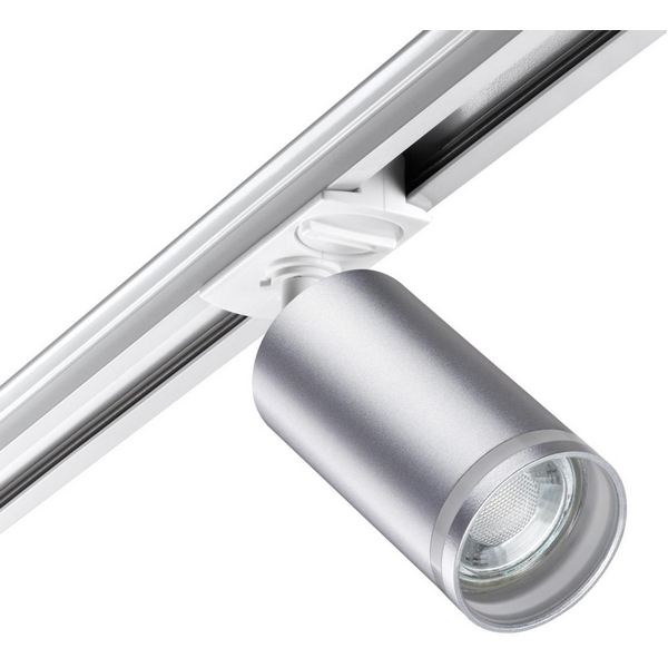 Светильник трековый однофазный двухжильный IP20 9W 220V NT22 068 серебро Novotech Ular 370879-46124