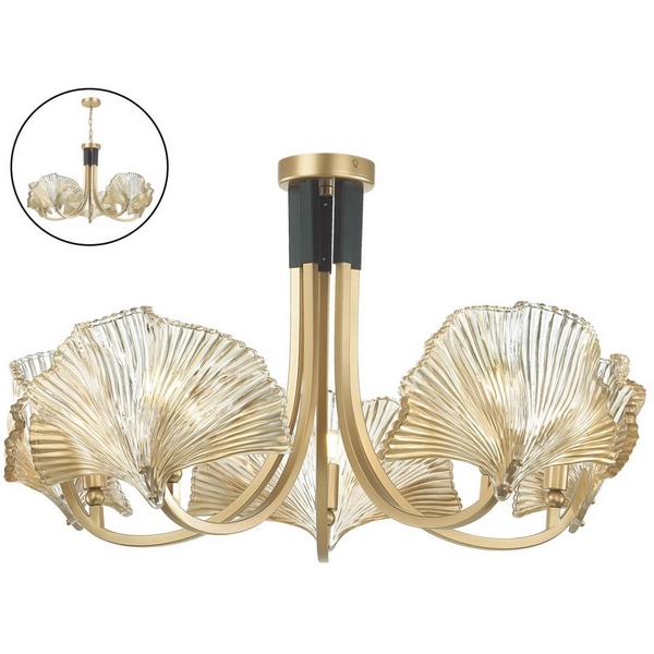 Потолочная/подвесная люстра Odeon Light Ventaglio 4870/5-89411 листья