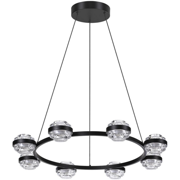 Каскадный подвесной светильник Odeon Light Klot 5031/50L-92672 черный/металл/акрил LED 50W 4000K 4310лм