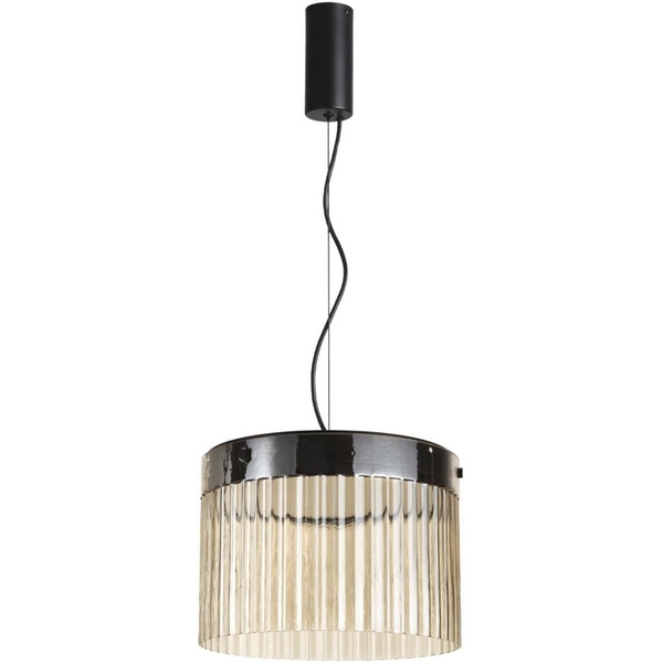 Каскадный подвесной светильник Odeon Light Pillari 5047/24L-92672 черный/светл.янтарный/металл/стекло LED 24W 4000К 2715Лм