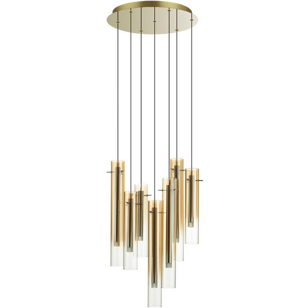 Подвесная каскадная люстра Odeon Light Shiny 5061/32LB-84940 PENDANT золотой/янтарный/металл/стекло LED 7*4W 3000K