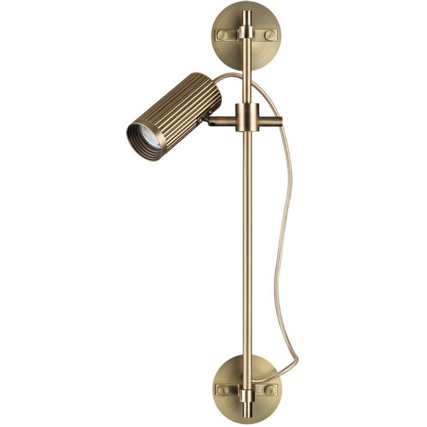Настенный спот поворотный на 50/180 Odeon Light Manchester 7013/1W-79907 металл/под латунь LED GU10 10W 220V