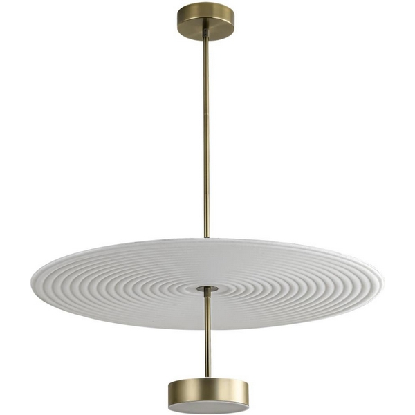 Потолочная светодиодная люстра на штанге Odeon Light Felt 7035/20CL-82112 металл/фетр/акрил/бронза/белый/серый 1*20W 3000K 220V