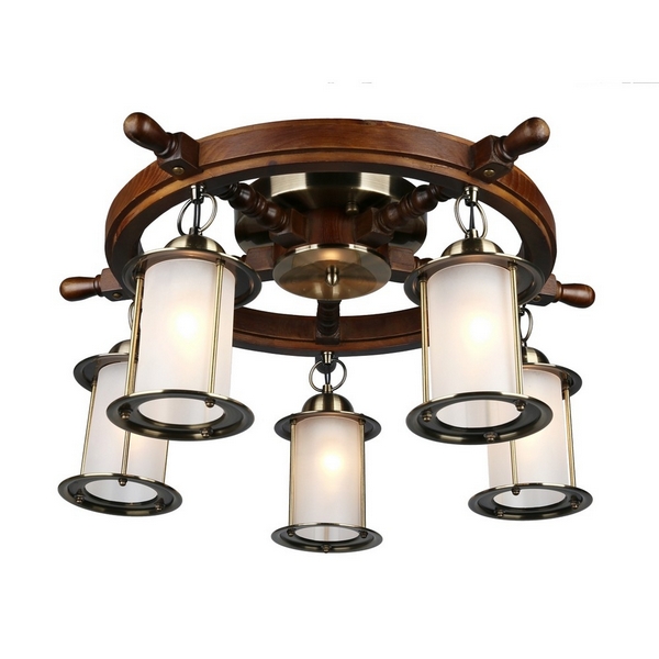 Люстра штурвал Omnilux Ferro OML-50307-05-23075